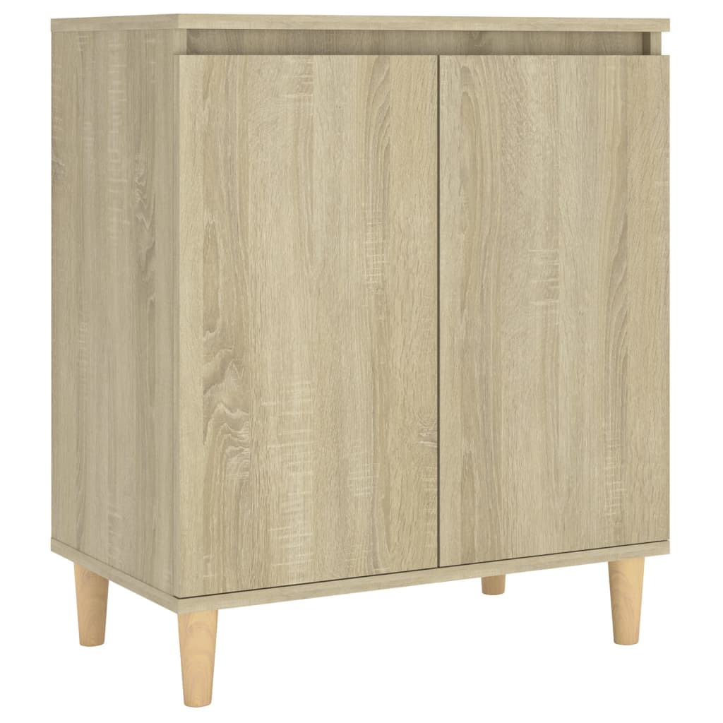 Skjenk Med Ben I Heltre Sonoma Eik 60X35X70 Cm Konstruert Tre
