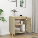 Skjenk Med Ben I Heltre Sonoma Eik 60X35X70 Cm Konstruert Tre