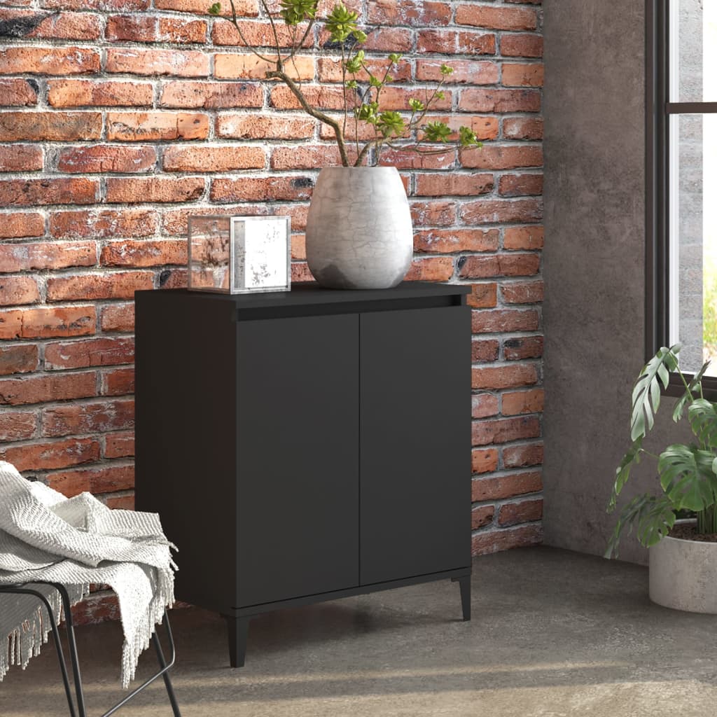 Skjenk Svart 60X35X70 Cm Konstruert Tre