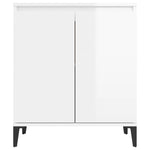 Skjenk Høyglans Hvit 60X35X70 Cm Konstruert Tre