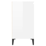 Skjenk Høyglans Hvit 60X35X70 Cm Konstruert Tre