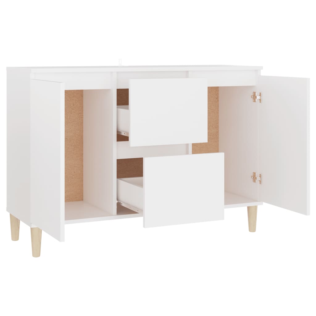 Skjenk Hvit 101X35X70 Cm Konstruert Tre