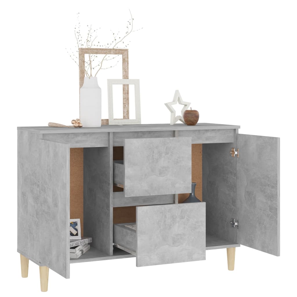 Skjenk Betonggrå 101X35X70 Cm Konstruert Tre