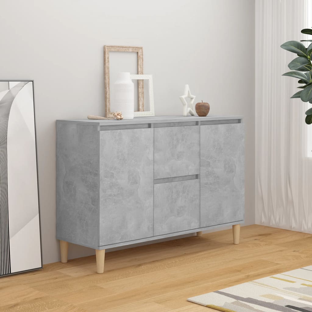 Skjenk Betonggrå 101X35X70 Cm Konstruert Tre