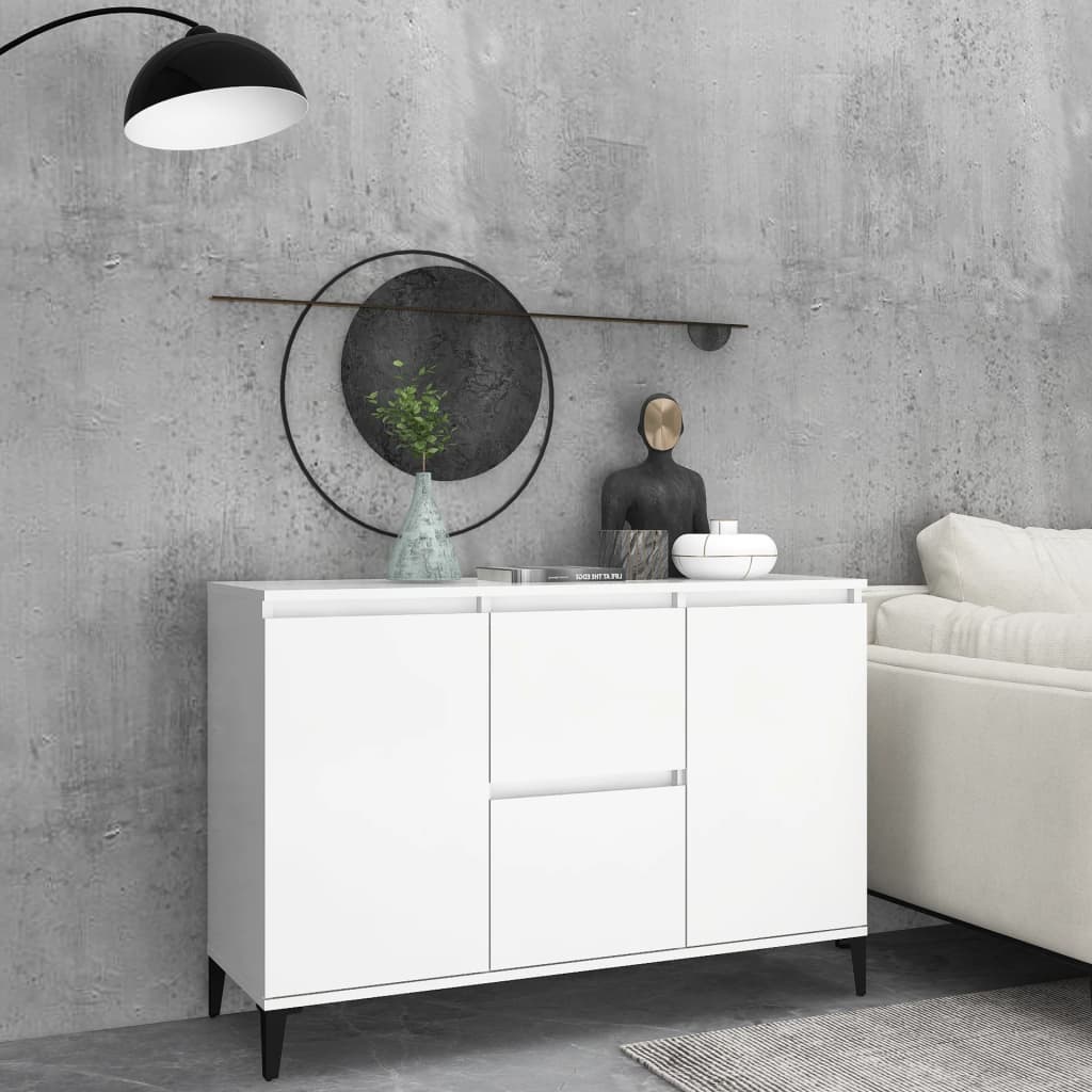 Skjenk Hvit 104X35X70 Cm Konstruert Tre