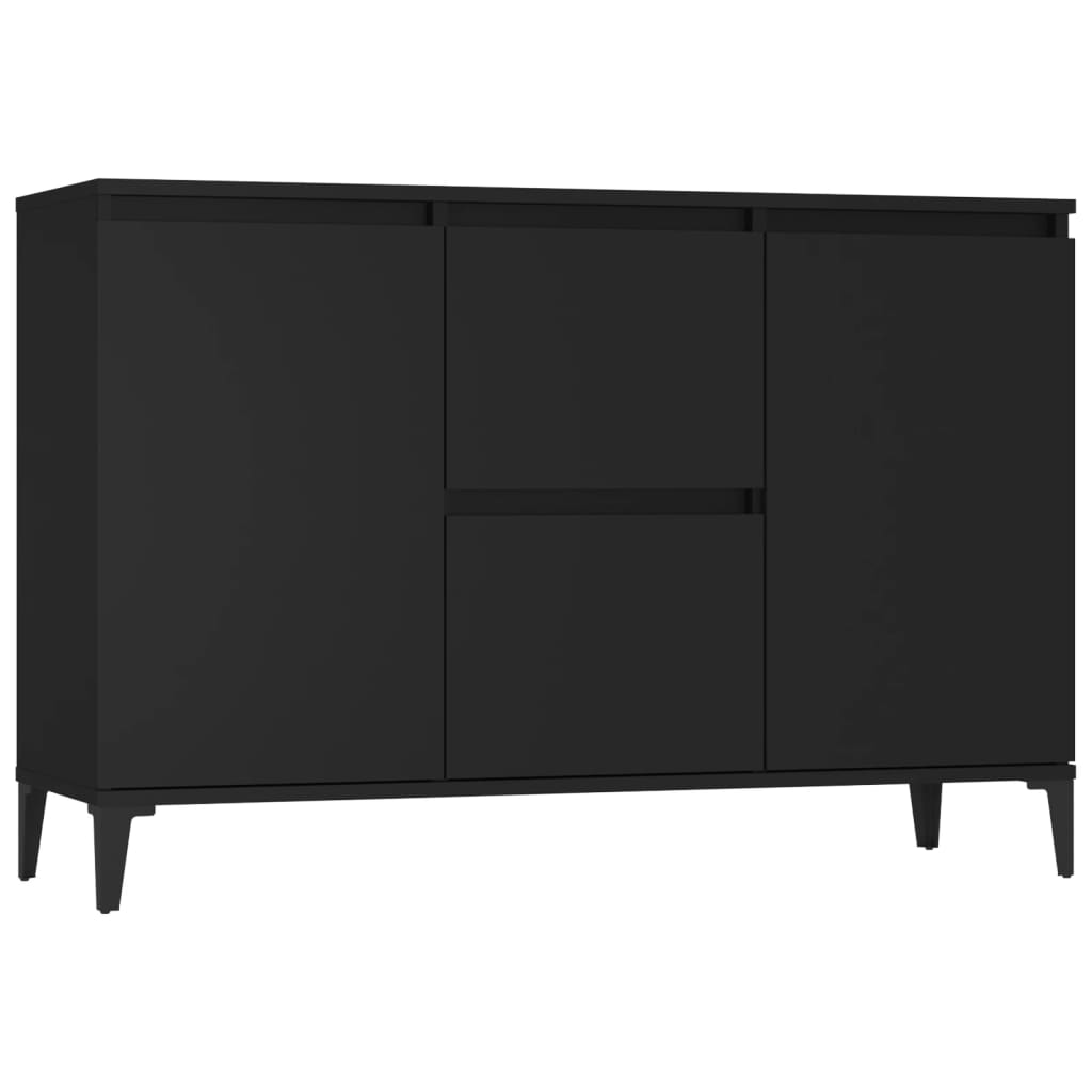Skjenk Svart Eik 104X35X70 Cm Konstruert Tre