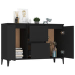 Skjenk Svart Eik 104X35X70 Cm Konstruert Tre