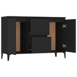 Skjenk Svart Eik 104X35X70 Cm Konstruert Tre