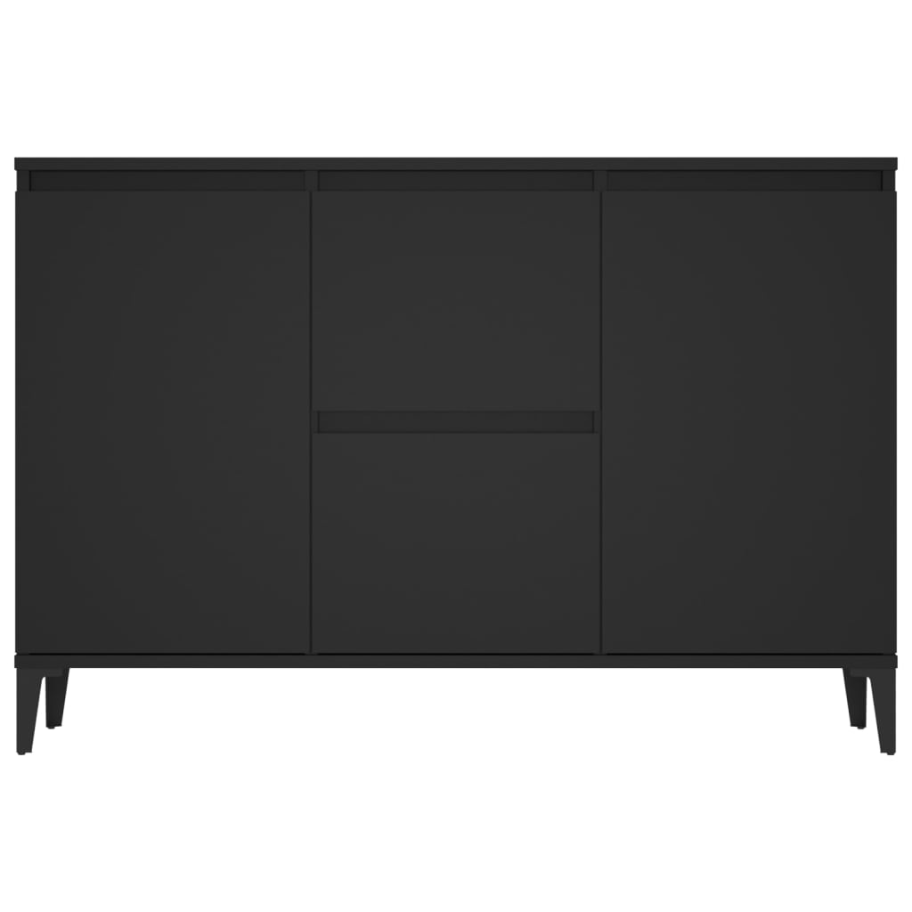 Skjenk Svart Eik 104X35X70 Cm Konstruert Tre
