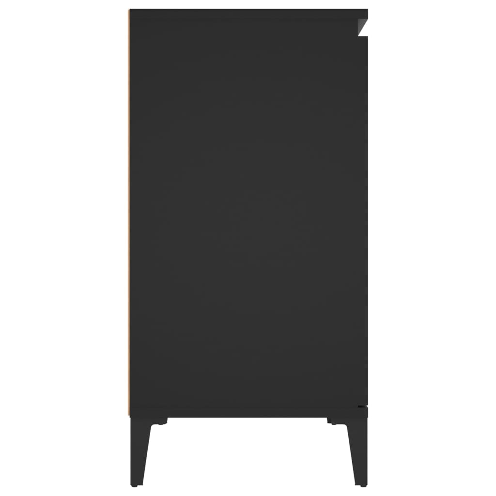 Skjenk Svart Eik 104X35X70 Cm Konstruert Tre