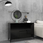 Skjenk Svart Eik 104X35X70 Cm Konstruert Tre