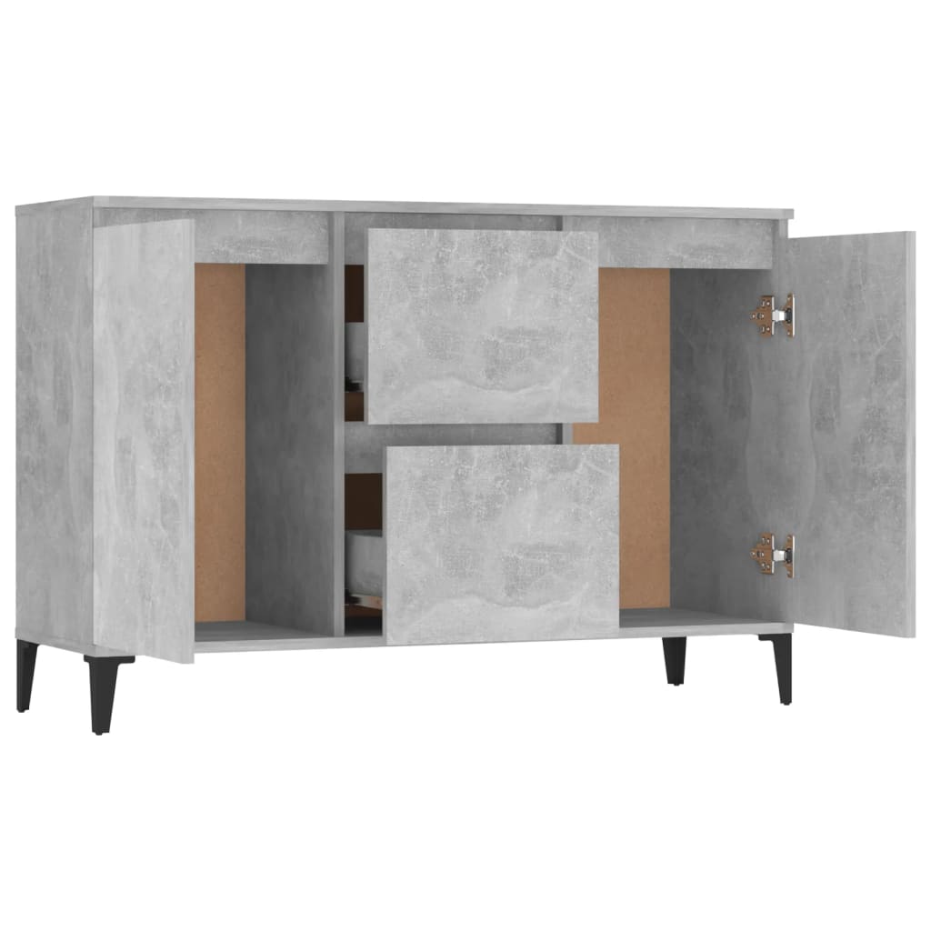Skjenk Grå 104X35X70 Cm Konstruert Tre