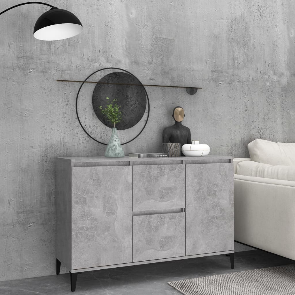 Skjenk Grå 104X35X70 Cm Konstruert Tre