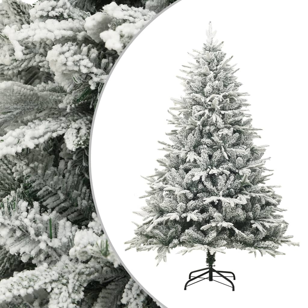Kunstig Juletre Med Flokket Snø Grønn 240 Cm Pvc Og Pe