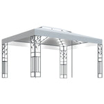 Paviljong Med Dobbelt Tak Og Led-Lysslynge 3X4 M Hvit