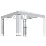 Paviljong Med Dobbelt Tak Og Led-Lysslynge 3X3 M Hvit