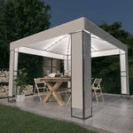 Paviljong Med Dobbelt Tak Og Led-Lysslynge 3X3 M Hvit