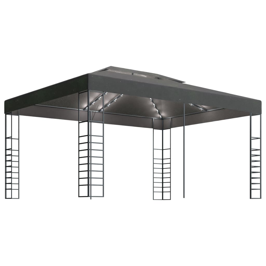 Paviljong Med Led-Lysslynge 3X4 M Antrasitt
