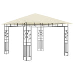 Paviljong Med Myggnett Og Led-Lysslynge 3X3X2,73 M Kremhvit