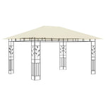 Paviljong Med Myggnett Og Led-Lysslynge 4X3X2,73 M Kremhvit