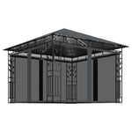 Paviljong Med Myggnett Og Led-Lysslynge 3X3X2,73 M Antrasitt