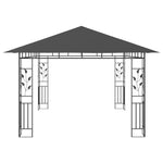 Paviljong Med Myggnett Og Led-Lysslynge 4X3X2,73 M Antrasitt