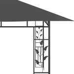Paviljong Med Myggnett Og Led-Lysslynge 4X3X2,73 M Antrasitt