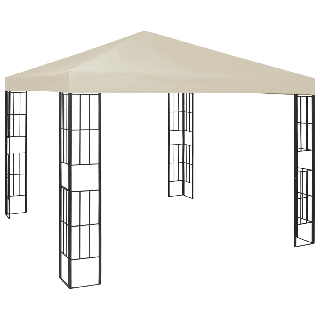 Paviljong Med Led-Lysslynge 3X3 M Kremhvit