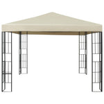 Paviljong Med Led-Lysslynge 3X3 M Kremhvit