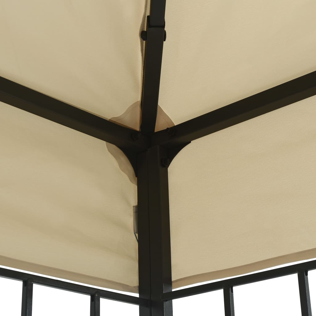 Paviljong Med Led-Lysslynge 3X3 M Kremhvit
