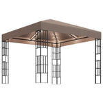 Paviljong Med Led-Lysslynge 3X3 M Gråbrun