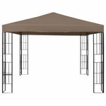 Paviljong Med Led-Lysslynge 3X3 M Gråbrun