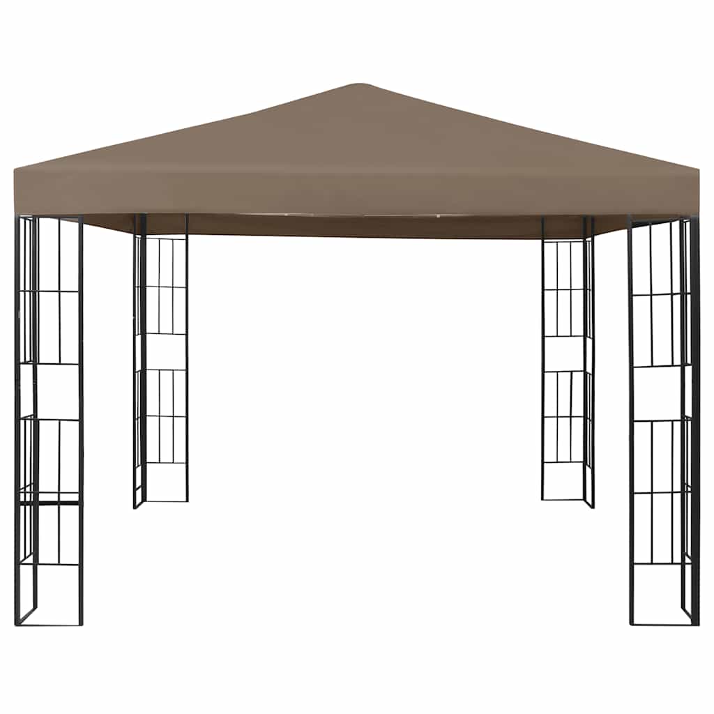 Paviljong Med Led-Lysslynge 3X3 M Gråbrun