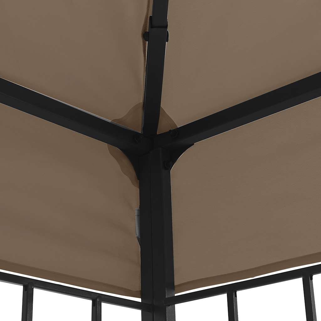Paviljong Med Led-Lysslynge 3X3 M Gråbrun