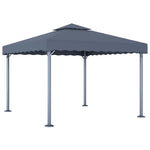 Paviljong Med Led-Strenglys 300X300 Cm Antrasitt Aluminium