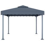 Paviljong Med Led-Strenglys 300X300 Cm Antrasitt Aluminium