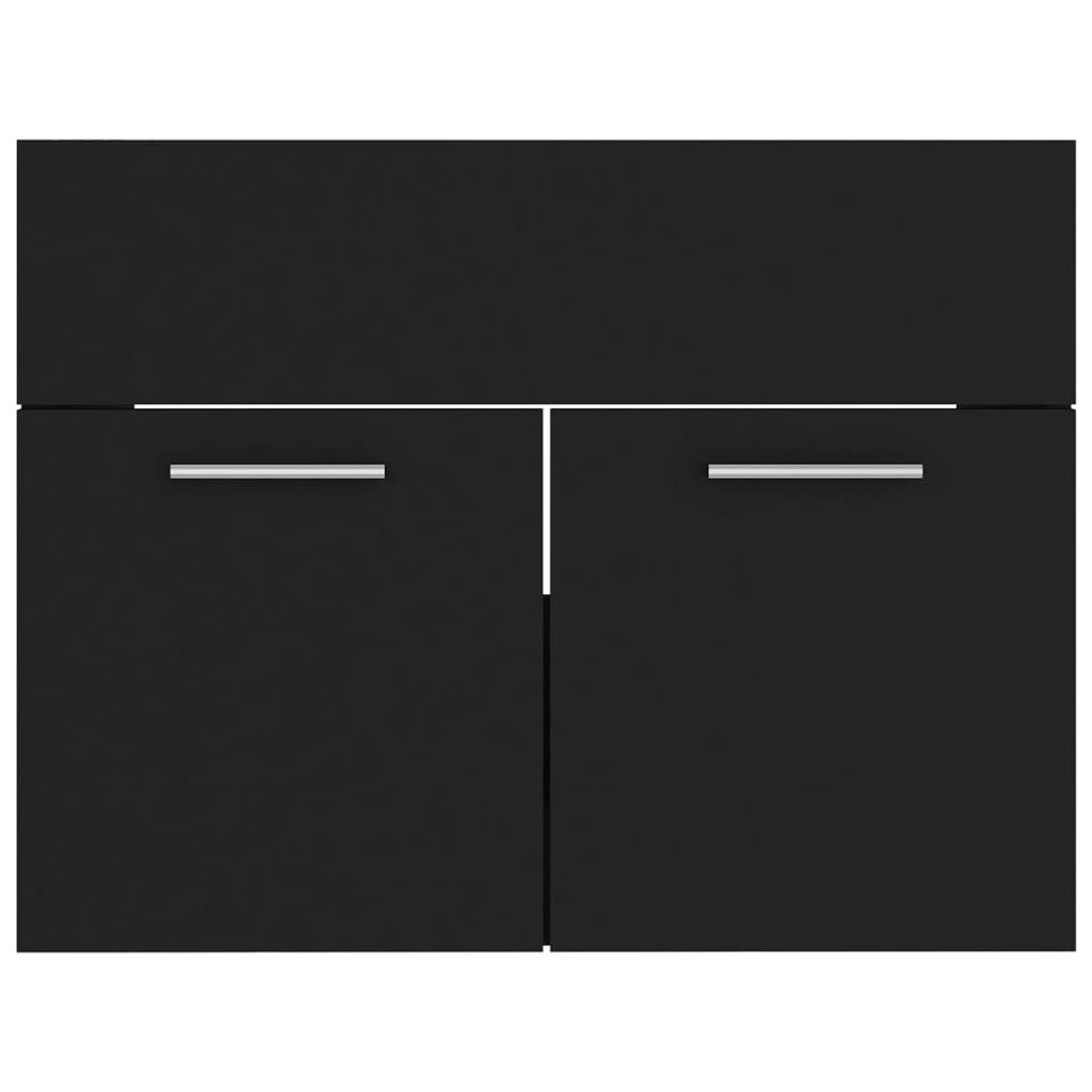 Baderomsmøbelsett Svart Sponplate