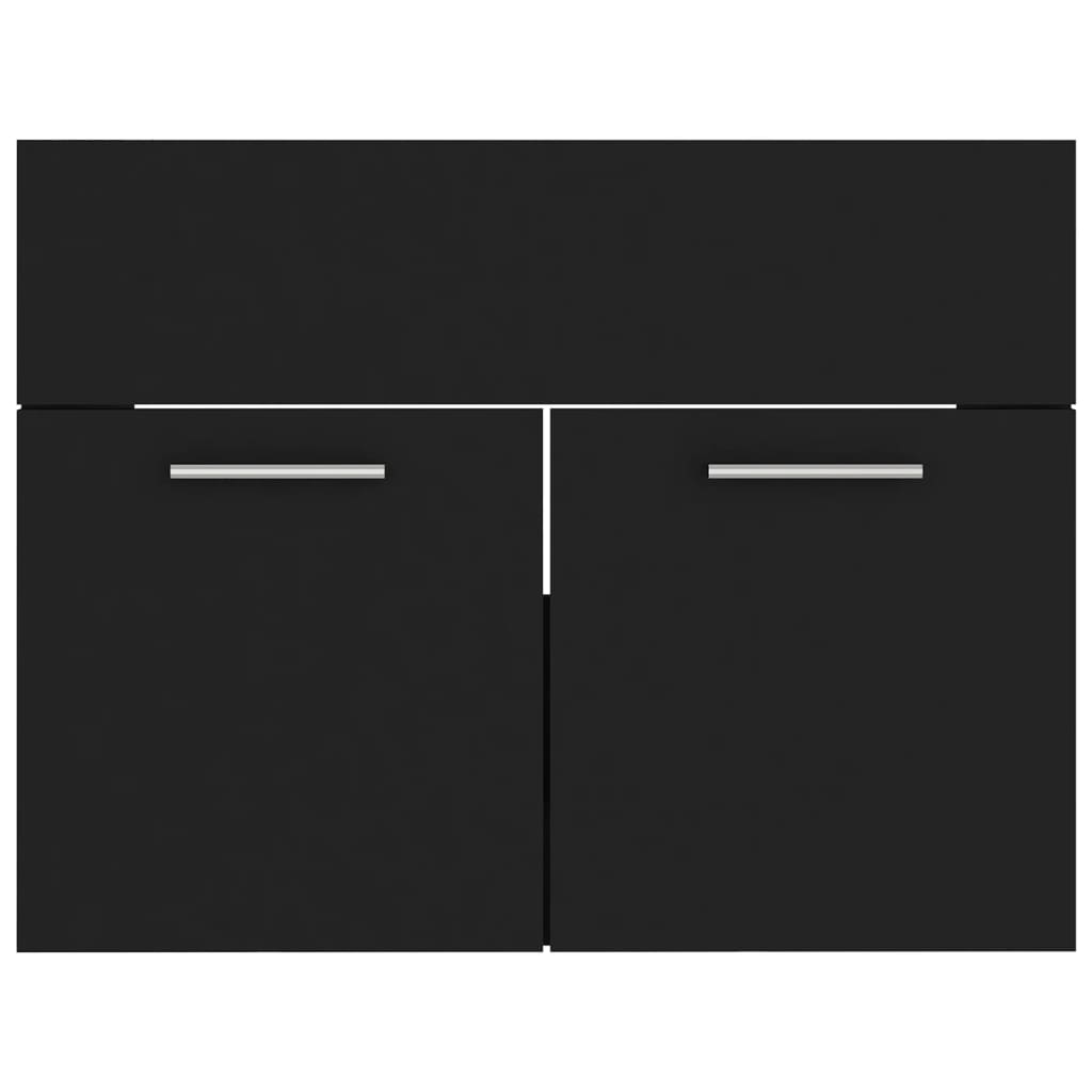 Baderomsmøbelsett Svart Sponplate