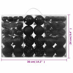 Julekulesett 100 Deler Svart