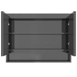 Speilskap Til Bad 80X15X60 Cm Mdf Skinnende Grå