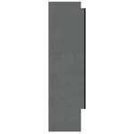 Speilskap Til Bad 80X15X60 Cm Mdf Skinnende Grå