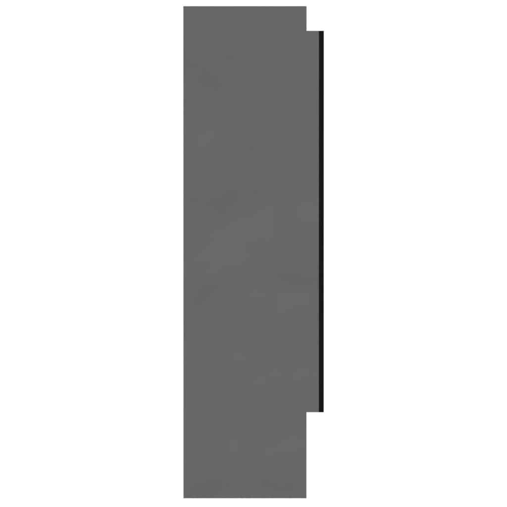 Speilskap Til Bad 80X15X60 Cm Mdf Skinnende Grå