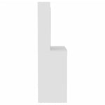 Sminkebord Med Led-Lys 100X40X135 Cm Mdf Hvit
