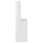 Sminkebord Med Led-Lys 100X40X135 Cm Mdf Blank Hvit