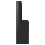 Sminkebord Med Led-Lys 100X40X135 Cm Mdf Blank Svart