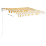 Automatisk Uttrekkbar Markise 300X250 Cm Gul Og Hvit