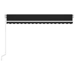 Manuell Uttrekkbar Markise Med Led 400X300 Cm Antrasitt