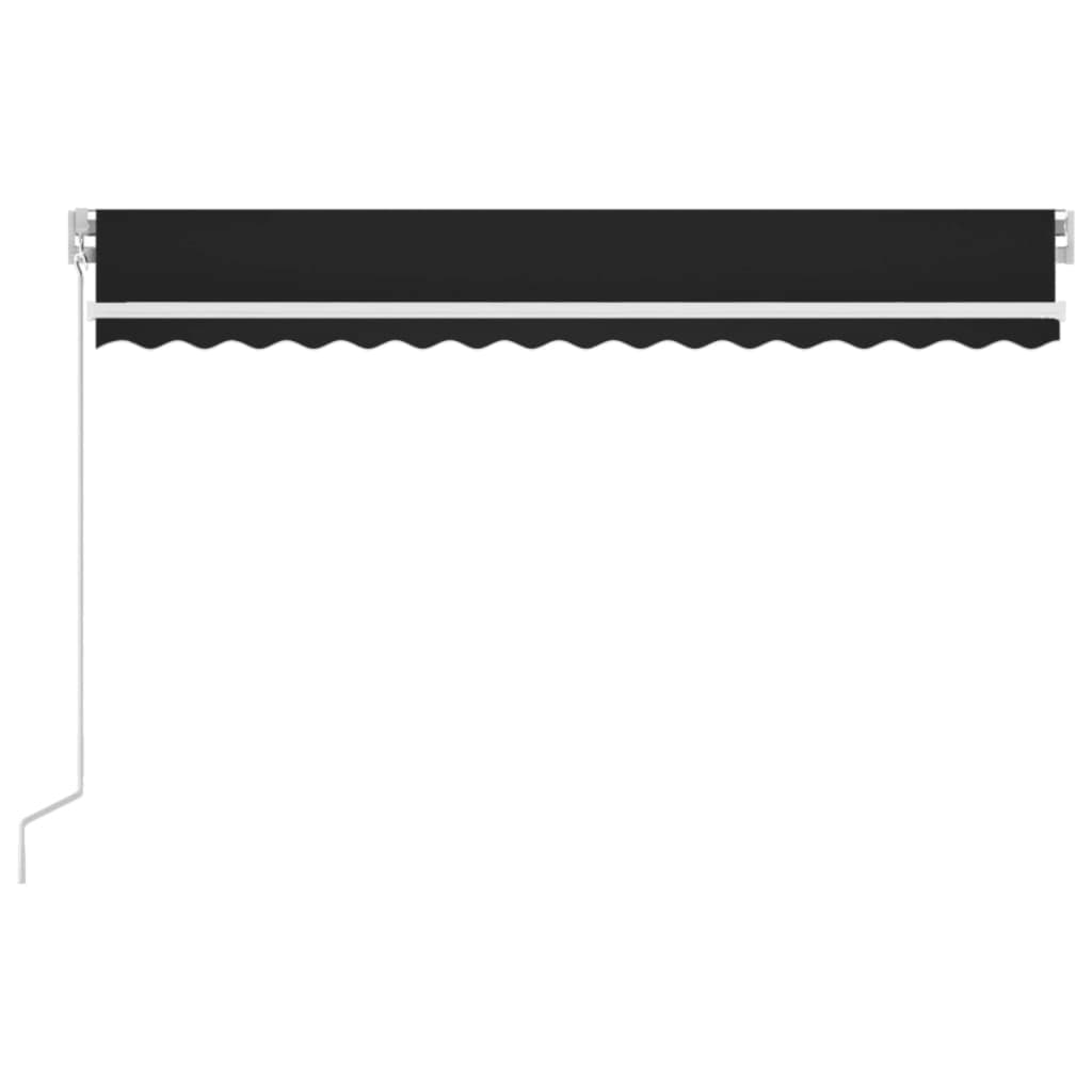 Manuell Uttrekkbar Markise Med Led 400X300 Cm Antrasitt