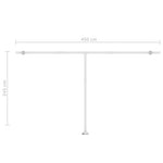 Automatisk Markise Med Vindsensor Og Led 500X300 Cm Gul/Hvit