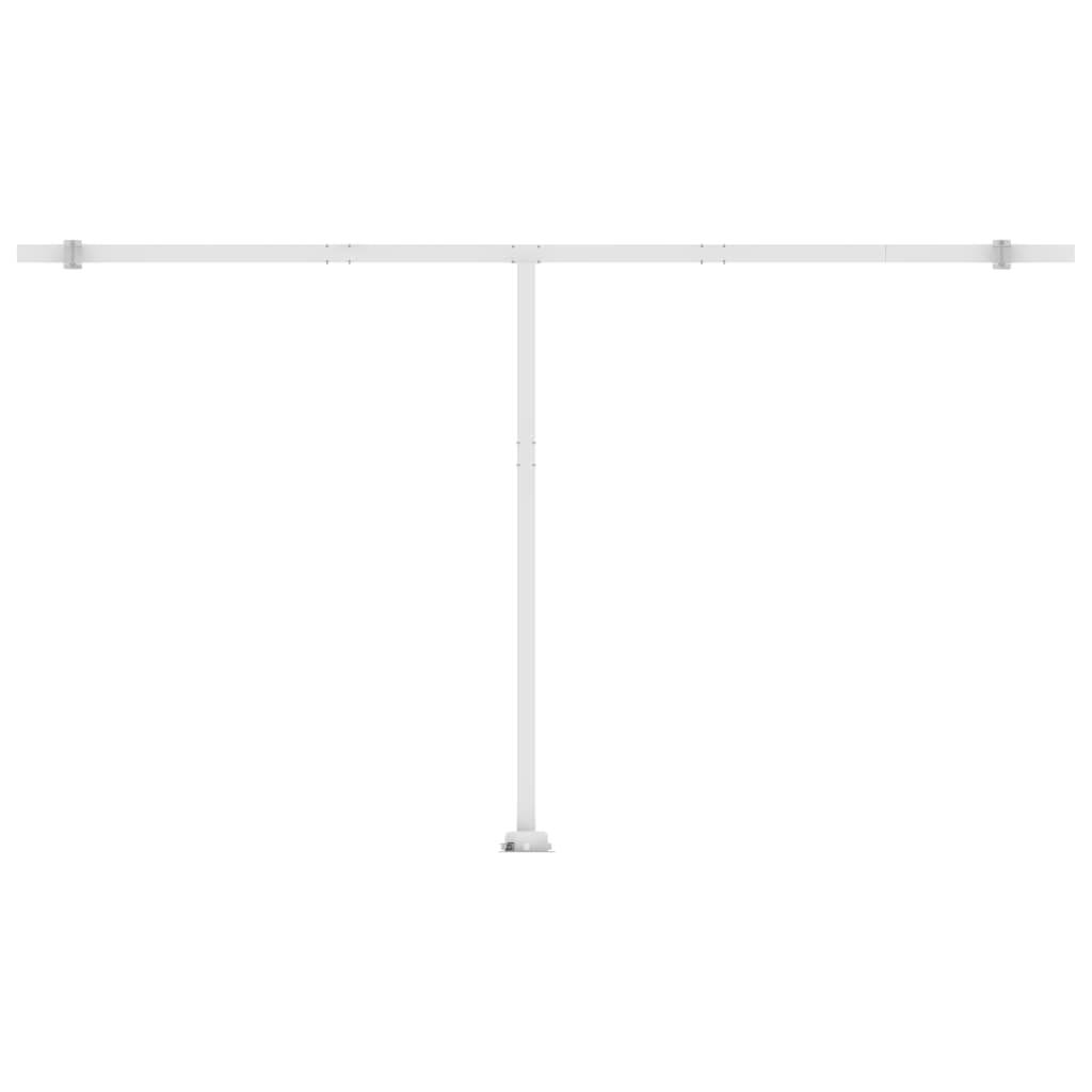Automatisk Markise Med Vindsensor Og Led 500X350 Cm Gul/Hvit